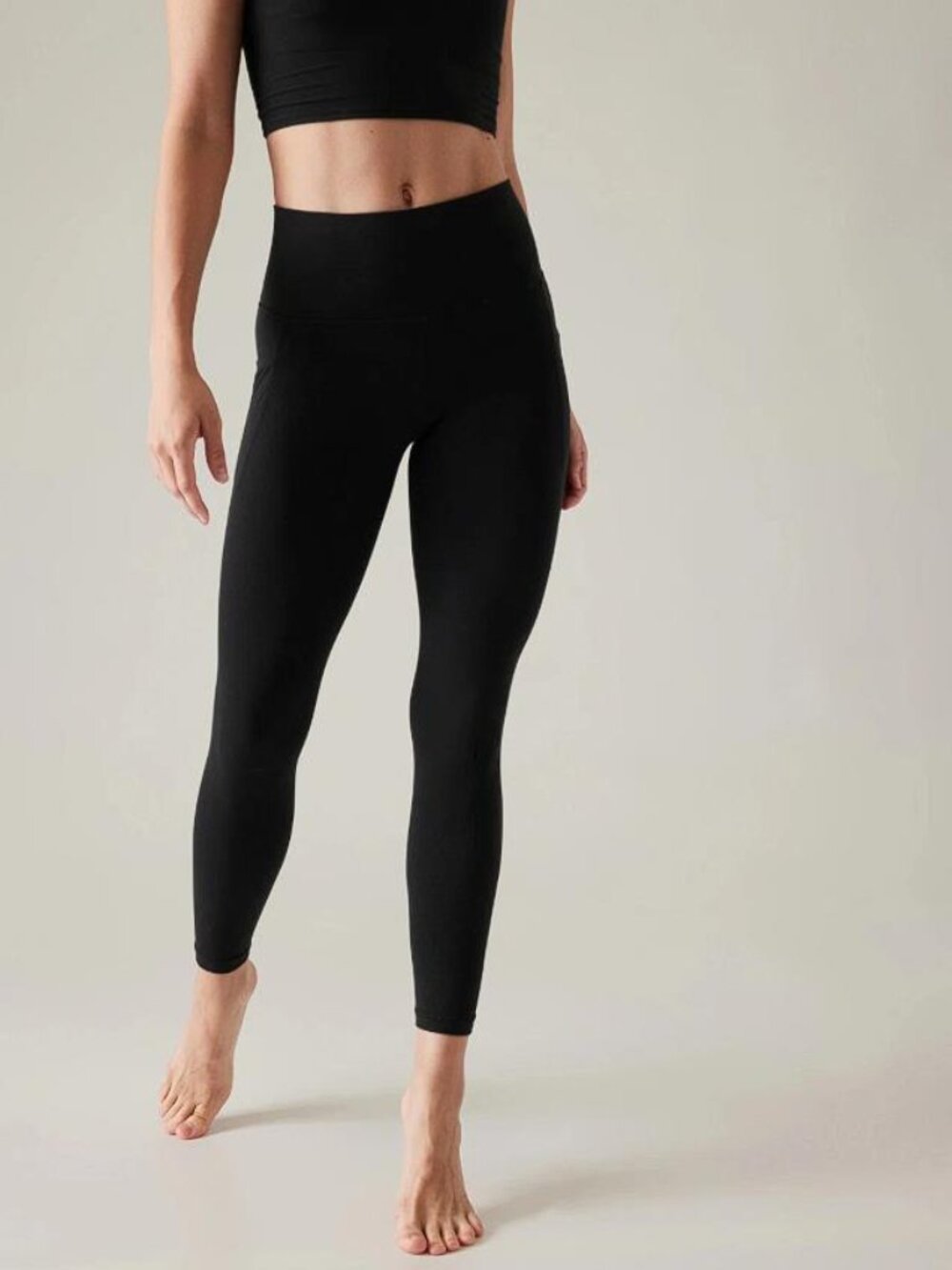 ATHLETA Women's Salutation Stash High Rise 7/8 Legging Size XL In Black